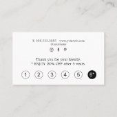 Moderne Elegante Pastel Bold White Beauty Klantenkaartje (Achterkant)
