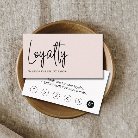 Moderne Elegante Pastel Bold White Beauty Klantenkaartje