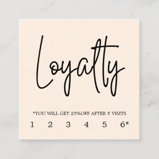 Moderne Elegante Pastel Loyalty Kaart (Voorkant)