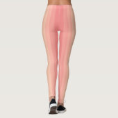 Moderne Elegante Pastel Perzik Kleur Gestreepte Sj Leggings (Achterkant)