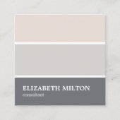 Moderne Elegante Pastel Stripes Consultant Vierkante Visitekaartje (Voorkant)