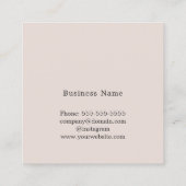 Moderne Elegante Pastel Stripes Consultant Vierkante Visitekaartje (Achterkant)