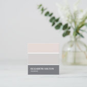 Moderne Elegante Pastel Stripes Consultant Vierkante Visitekaartje (Staand voorkant)