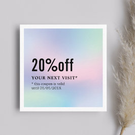 Moderne Elegante Pastel White Beauty Coupon