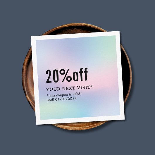 Moderne Elegante Pastel White Beauty Coupon