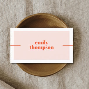 Moderne Elegante Pastel White Consultant Visitekaartje