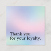 Moderne elegante pastelkleuren gedurfde schoonheid klantenkaartje (Voorkant)