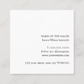 Moderne elegante pastelschaar vet vierkante visitekaartje (Achterkant)