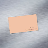 Moderne Elegante Peach Fuzz Beauty Professional Magnetisch Visitekaartje (Voorbeeld)