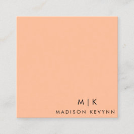 Moderne Elegante Peach Fuzz Beauty Professional Vierkante Visitekaartje