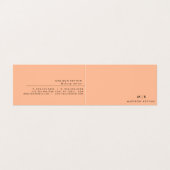 Moderne Elegante Peach Fuzz Beauty Professional Visitekaartje (Buitenkant ongevouwen)