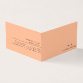 Moderne Elegante Peach Fuzz Beauty Professional Visitekaartje (Buitenkant)