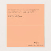 Moderne Elegante Peach Fuzz Beauty Professional Visitekaartje (Buitenkant ongevouwen)