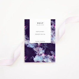 Moderne elegante penseelstreken Verticale RSVP-kaa RSVP Kaartje