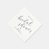 Moderne Elegante Persoonlijke Bruidsdouche Servett Servet (Hoek)