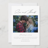 Moderne Elegante Persoonlijke Fototrouwdag Bedankkaart (Voorkant)