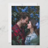 Moderne Elegante Persoonlijke Fototrouwdag Bedankkaart (Achterkant)