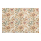  Moderne Elegante Perzik Bloemen Kussensloop (Voorkant)