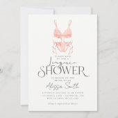 Moderne Elegante Perzik Bruidsmeisjes Bruiloft Kaart (Voorkant)