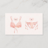 Moderne elegante perzik lingerie douche informatiekaartje (Voorkant)
