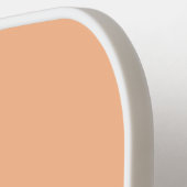 Moderne Elegante Perzik Roze Monogram Pickleball Paddle (Links Detail)