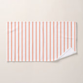 Moderne Elegante Perzik Schachbrettpatroon Bad Handdoek (Handdoek)