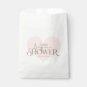 Moderne elegante perzik witte hart lingerie douche bedankzakje (Voorkant)