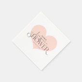 Moderne elegante perzik witte hart lingerie douche servet (Hoek)