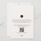 Moderne Elegante Pine Botanische Corporate Kerstmi Feestdagenkaart (Achterkant)