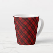 Moderne Elegante Plaid Latte Mok (Rechterhoek)