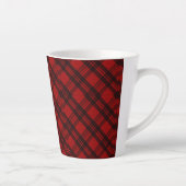 Moderne Elegante Plaid Latte Mok (Rechts)