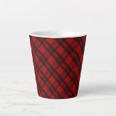 Moderne Elegante Plaid Latte Mok (Voorkant)