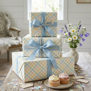 Moderne Elegante Plaid Patroon Inpakpapier