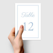 Moderne Elegante Poederblauwe Bruiloft Kaart