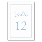 Moderne Elegante Poederblauwe Bruiloft Kaart (Voorkant)