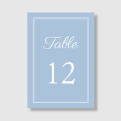 Moderne Elegante Poederblauwe Script Trouw Kaart