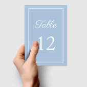 Moderne Elegante Poederblauwe Script Trouw Kaart
