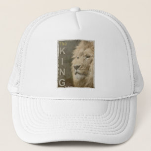 Moderne elegante Pop Art Lion Hoofd van de koning  Trucker Pet