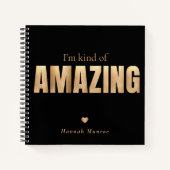 Moderne Elegante Pretentieloze Typografie Motivere Notitieboek (Voorkant)