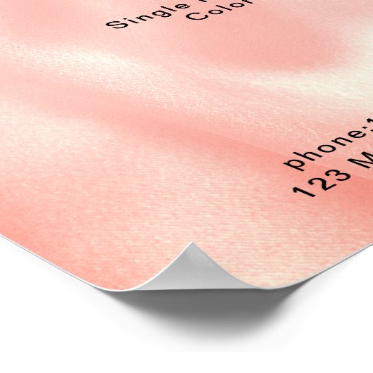 Moderne, Elegante Prijslijst Poster (Hoek)