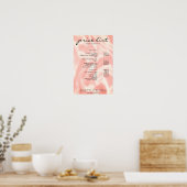 Moderne, Elegante Prijslijst Poster (Keuken)
