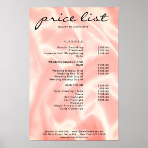 Moderne, Elegante Prijslijst Poster