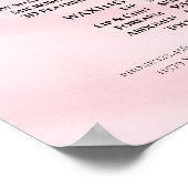 Moderne Elegante Prijslijst Schoonheidssalon Poster (Hoek)