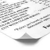 Moderne Elegante Prijslijst Schoonheidssalon Poster (Hoek)