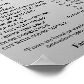 Moderne Elegante Prijslijst Schoonheidssalon Poster (Hoek)