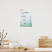 Moderne Elegante Prijslijst Schoonheidssalon Poster (Keuken)