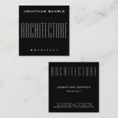 Moderne, elegante Professional Business Architectu Vierkante Visitekaartje (Voorkant / Achterkant)