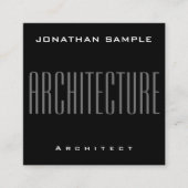 Moderne, elegante Professional Business Architectu Vierkante Visitekaartje (Voorkant)