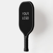 Moderne, elegante Professional Business Logo Black Pickleball Paddle (Links)
