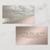 Moderne elegante professional, geometrisch, kant visitekaartje (Voorkant / Achterkant)